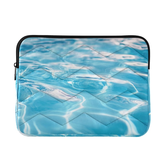 Clear Pool Water Quilted Laptop Protective Cases Computer Sleeves Tablet Bags Briefcases L