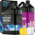thumbnail image 1 of Clear Pour Epoxy Resin Kit Clear Epoxy Adhesive Epoxy Adhesive,1 Gallon, 2 Pieces, 1 of 7