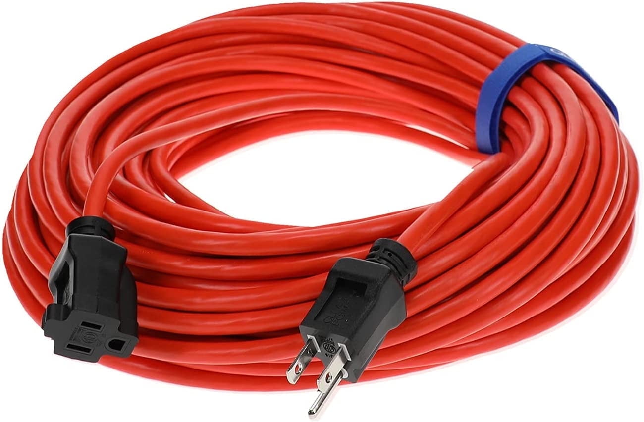 Clear Power 100 ft 3-Prong Grounded Outdoor Extension Cord, Orange