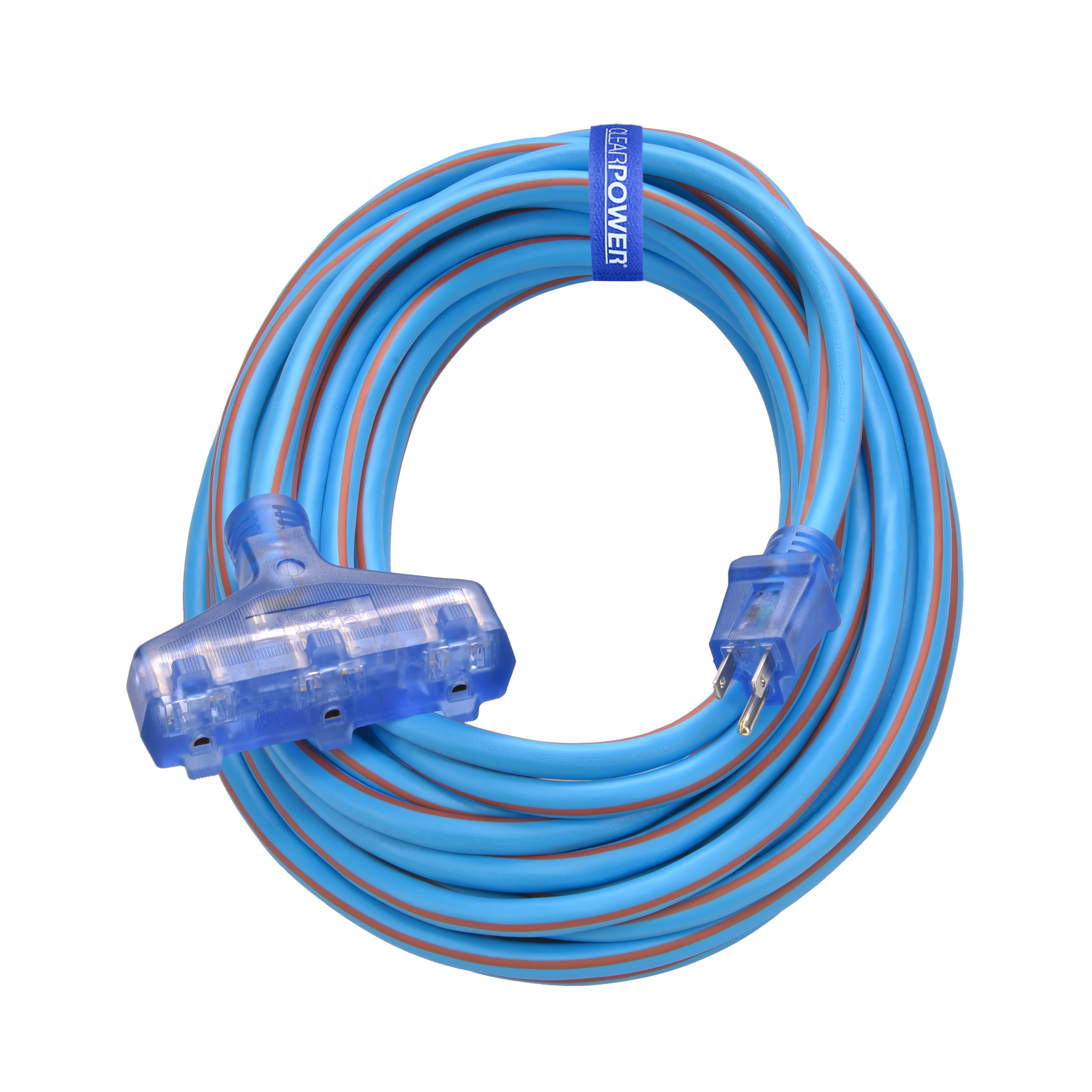 QVS 3Pack 3Outlet 3Prong 10ft Power Extension Cord