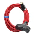 thumbnail image 1 of Clear Power 14/3 SJTW 25 ft 3-Outlet Outdoor Extension Cord with Circuit Breaker Plug, Ideal for Medium Duty Power Tools, Red, CP10141, 1 of 8