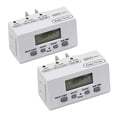 thumbnail image 1 of Clear Power 24 Hour Programmable Indoor Digital Timer (2 Pack), ON/OFF Button, LCD Display, ETL Listed, for Lamps, Home, Office, Christmas Lights & Holiday Decorations, Single Polarized Plug, CP50010, 1 of 4