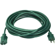 Clear Power 25 ft Outdoor Extension Cord 16/3 SJTW, Lawn & Garden Green Cable for Holiday Decoration, 3-Prong Grounded Plug, Water & Weather Resistant, Flame Retardant