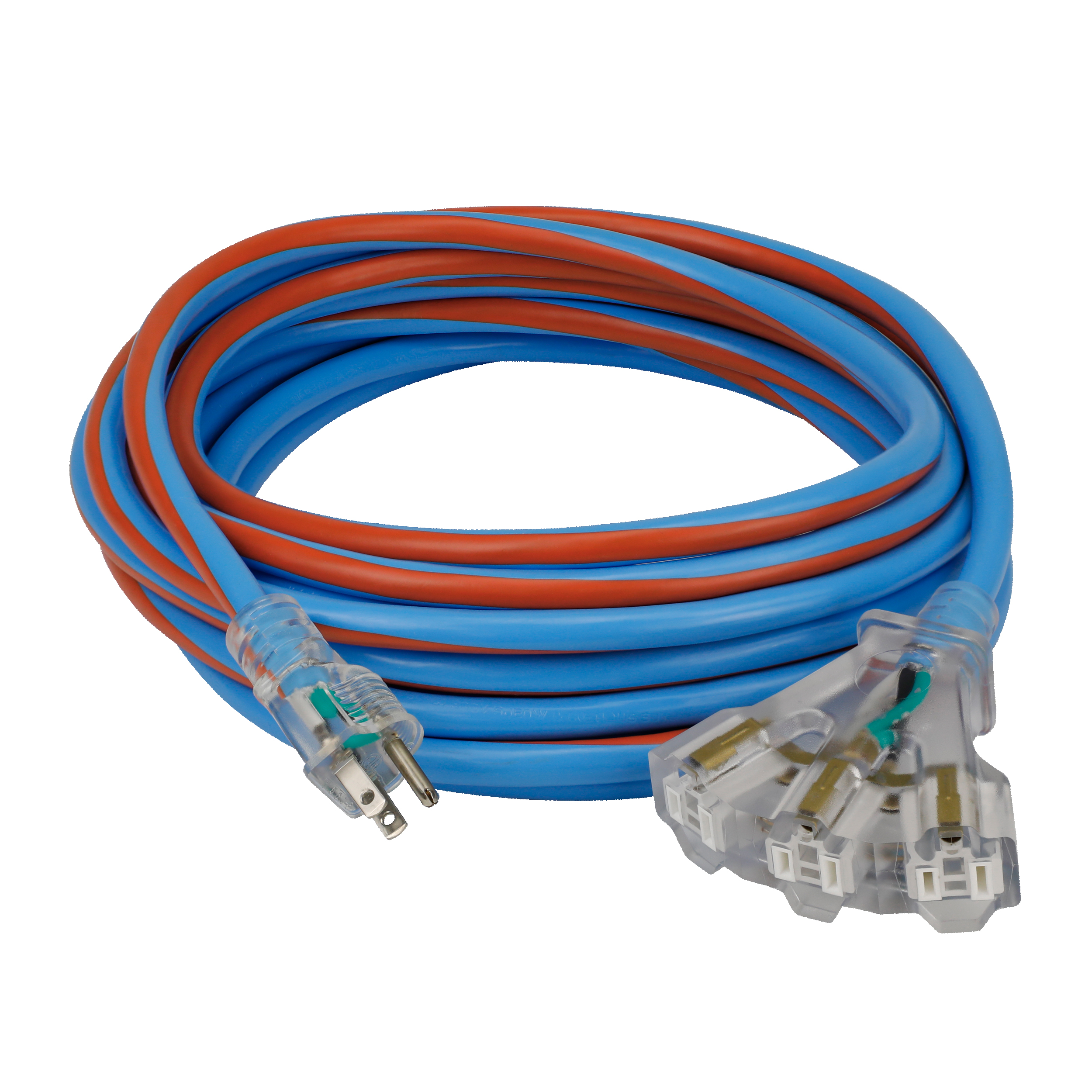 Clear Power 25ft 12/3 3 Extreme Temperature TPE Rubber 3 Outlet