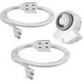 thumbnail image 1 of Clear Power Mechanical Timer with 6 ft & 9 ft SPT-2, 3-Outlet Extension Cords, CPCO95001, 1 of 8