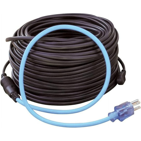 Clear Power60ft Roof & Gutter Deicing Kit, 300W, 2ft 18/3 SJTW Power Cord w/ Power Indicator Light, CPRH003