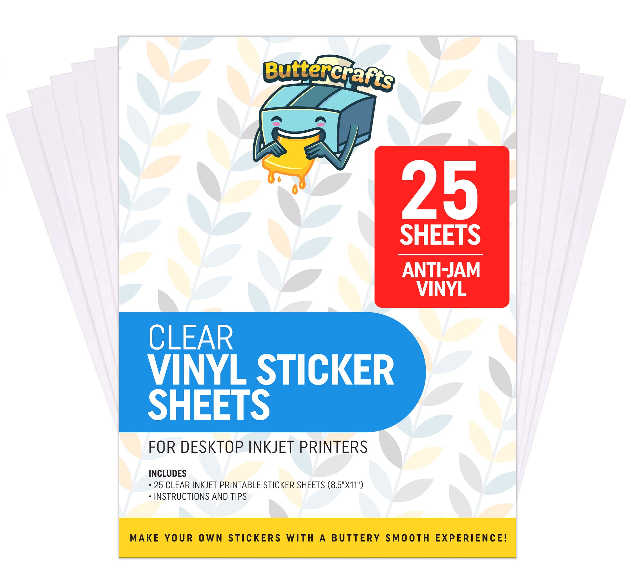 Clear Printable Vinyl for Inkjet Printer For Epson (Clear Sticker