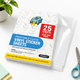 Clear Printable Vinyl Sticker Paper 25s Non-epsonpatible 8.5
