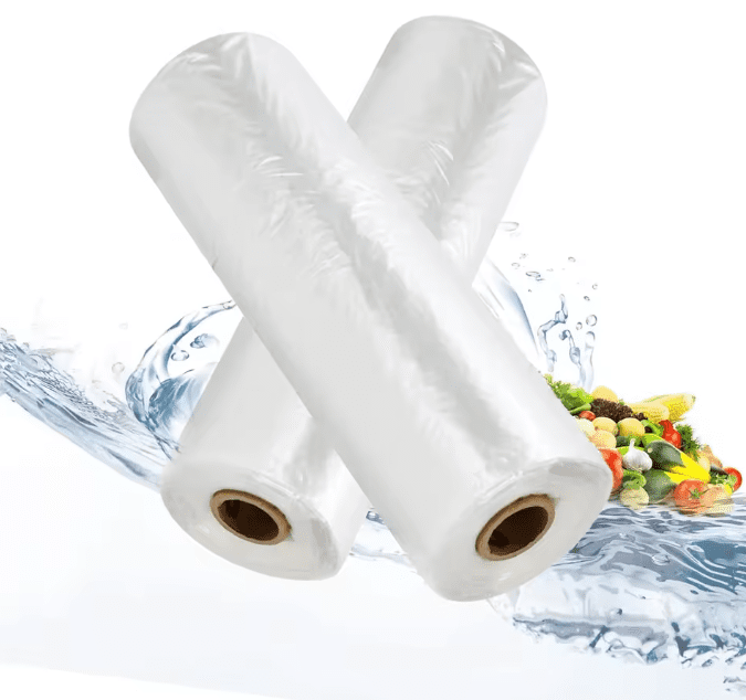 Clear Produce Bags on a Roll – 10" x 15", 4 Rolls, Bulk Pack