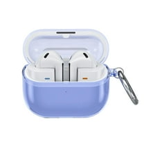 Clear Protective Case for Samsung Galaxy Buds 3 Pro, Shockproof Cover with Carabiner, Wireless Charging Compatible Earbuds Case