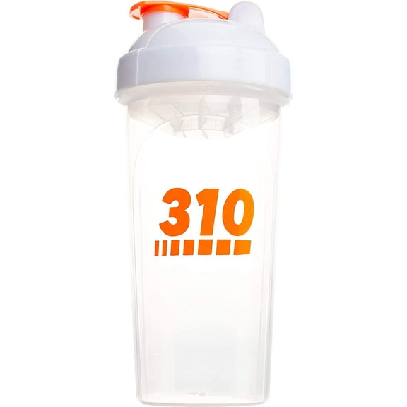 Clear Protein Shaker Bottle by 310 Nutrition - Meal Replacement Blender Cup