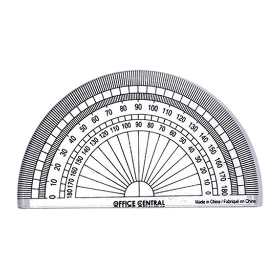 Clear Protractor,Protractor,Plastic Protractor,Protractor For Drawing,4 Inch Protractor,Map Protractor,180 Degrees,1 Pack Clear Math Protractors,Geometry,Math,Drafting,Classroom & Technical Drawing