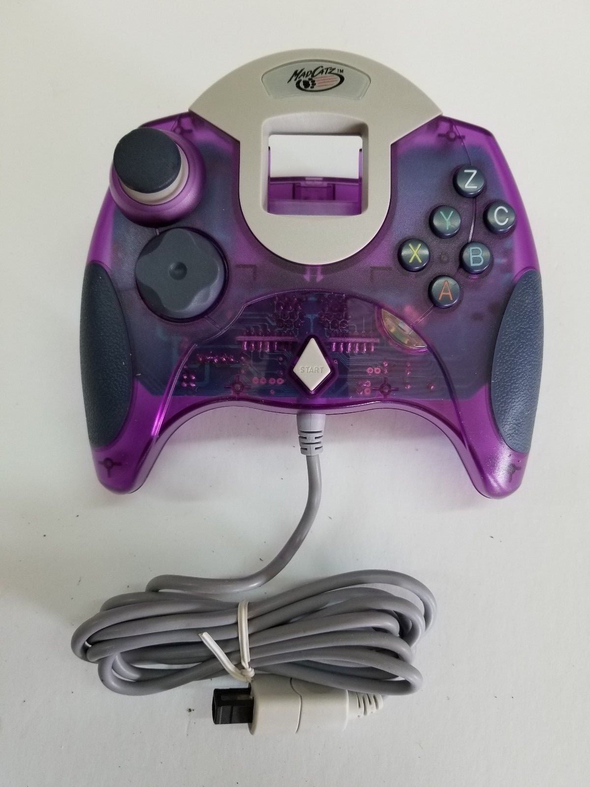 Clear Purple Mad Catz Controller Control Dream pad for Sega Dreamcast
