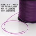 thumbnail image 1 of Rexlace Flat Plastic Lacing – Boondoggle String, Clear Purple, 0.092" W, 0.035” Thick, 100 Yd, 1 of 6