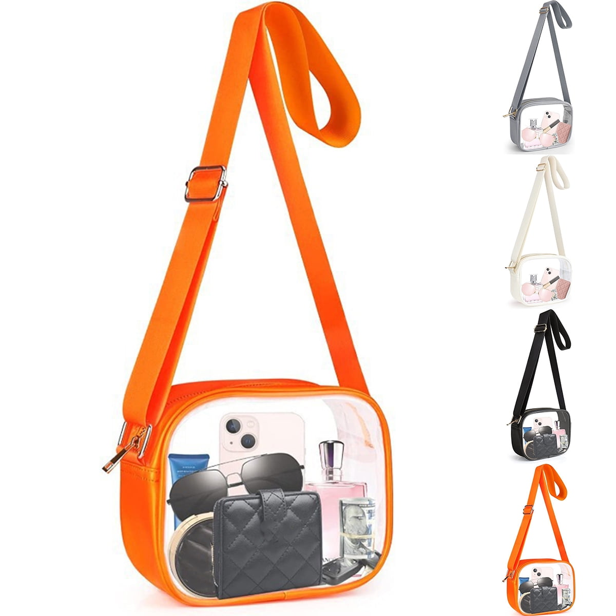 Clear Purse for Women, Clear Crossbody Bag Stadium Approved, Small Cute