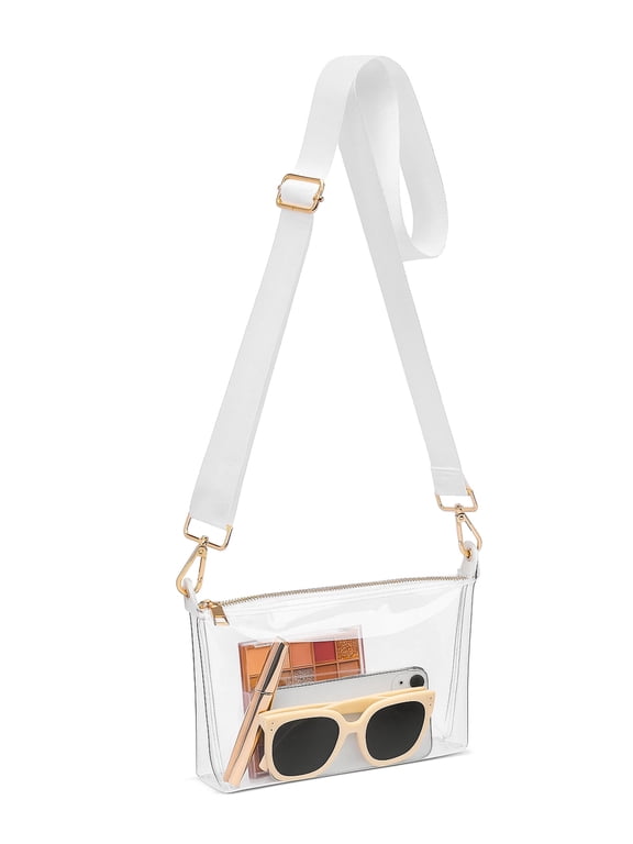 Clear Purse for Women, Clear Crossbody Bag Stadium Approved, Small Transparent Handbag for Concert Event Festival