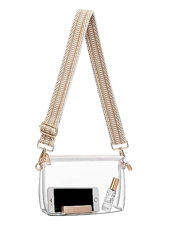 Clear Purse for Women - Stadium Approved Crossbody Bag, Small Stadium Bag for Concerts & Sports Events