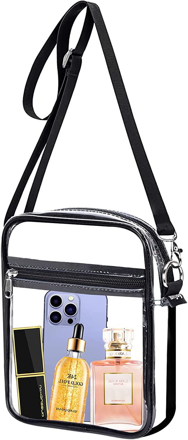 Clear Purses Crossbody Bag, Clear Shoulder Bags Stadium Approved