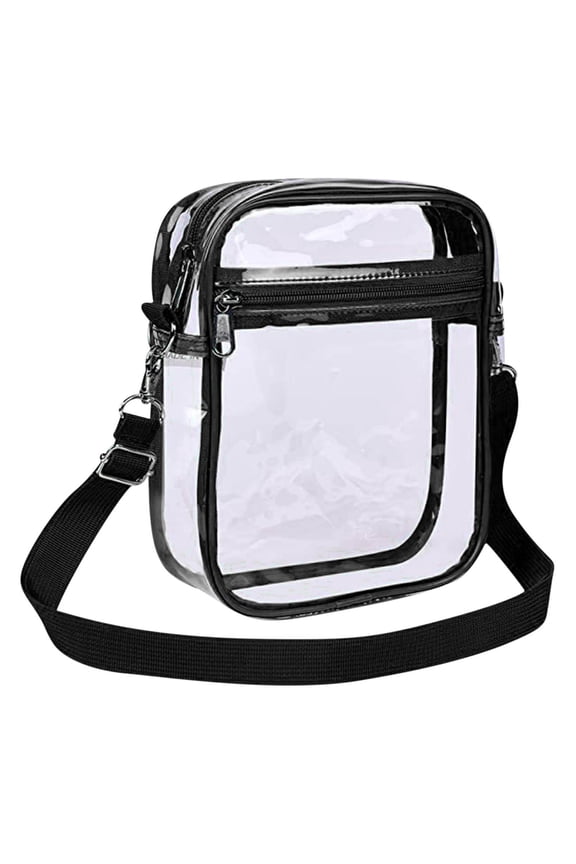 Clear Purses For Women & Men-PVC Messenger Handbag Transparent Crossbody Purse Bag For Concert Sports Events & Amusement Park