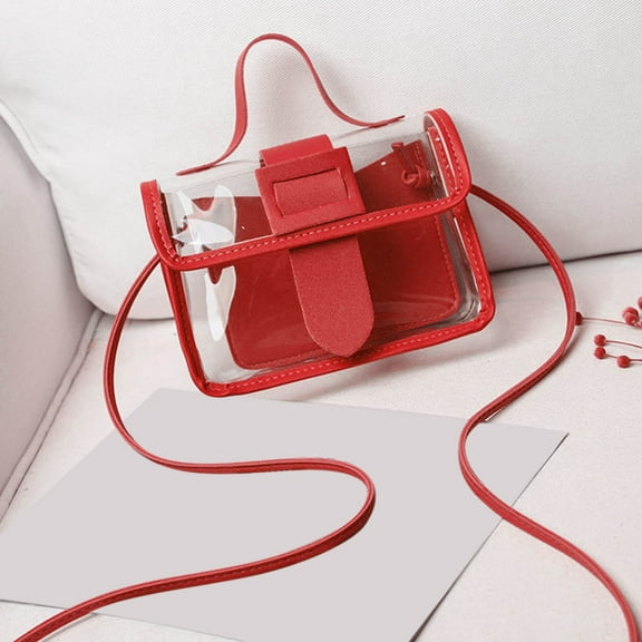 Clear Purses for Women,PVC Messenger Handbag Transparent Crossbody Purse Bag for Concert Sports Events & Amusement