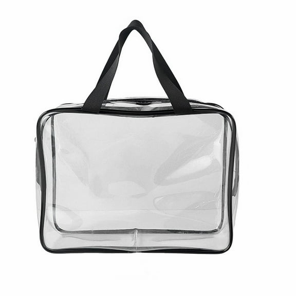 Clear Pvc Storage Bags For Home And Bathroom Organization Transparent Handled Pouches For Travel Accessories And Daily Home Decor