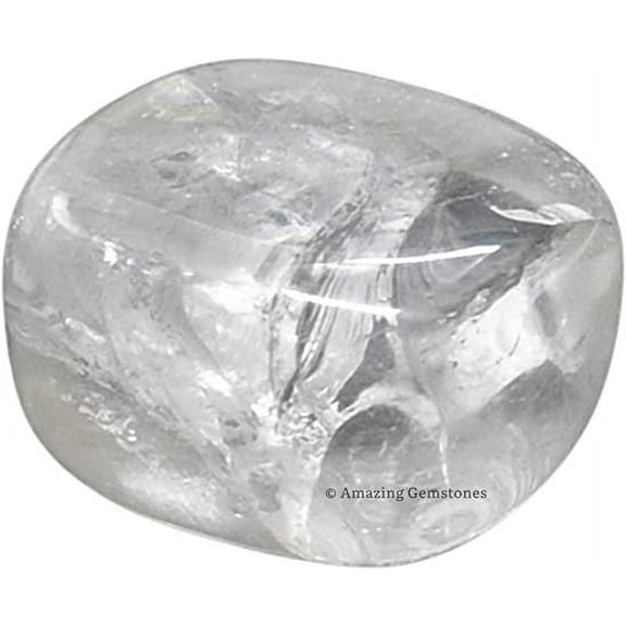 Clear Quartz (2nd Grade) Crystal Tumbled Stones Polished Rocks (1 OZ)