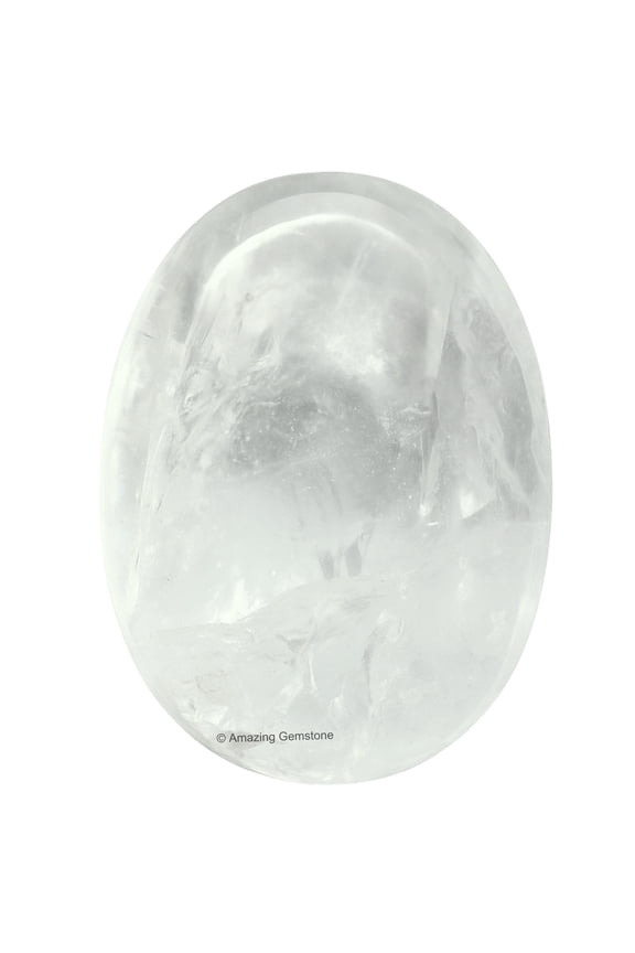 Clear Quartz Crystal Palm Stone