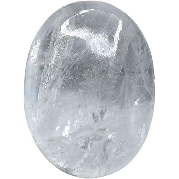 Clear Quartz Crystal Palm Stone