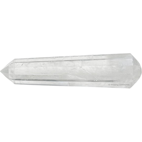 Clear Quartz Crystal Wand Massage Stick (Pointed)