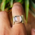 thumbnail image 1 of Clear Quartz Gemstone Ring, 925 Sterling Silver Ring, Band Ring, Men/Women Ring, Healing Crystal Gemstone Ring, Personalized Gift For Her,, 1 of 4
