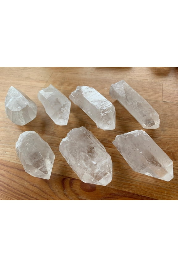 Clear Quartz Point, Natural Clear Quartz Point, Clear Quartz Point Healing Crystals (4-6 oz)