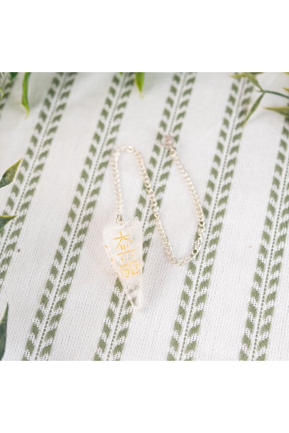 Clear Quartz Reiki Faceted Pendulum