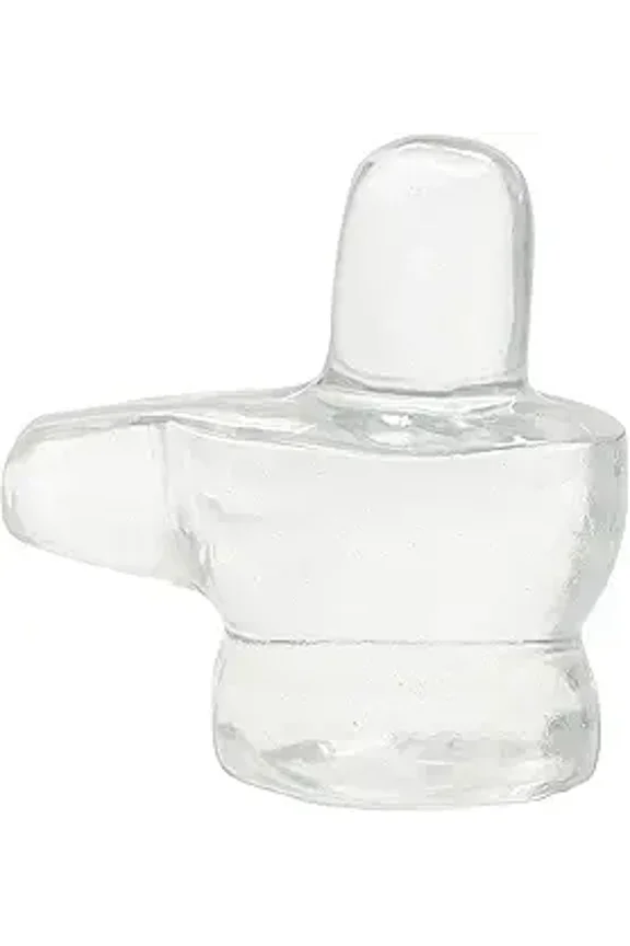 Clear Quartz Shiva Lingam Crystal Decorative Shivling Stone for Pooja, Meditation & Home Office Dcor