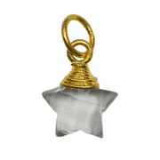Clear Quartz Star Pendant Healing Crystal Jewelry, Energy Amplifying Gemstone Pendant, Gift For Her