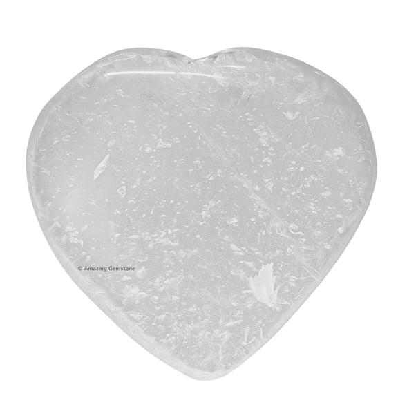 Clear Quartz Stone Heart - Pack of 2 Crystal Heart Stones