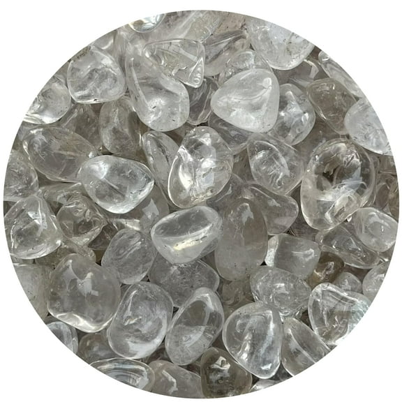 Clear Quartz Tumbled Stones, Polished Natural Clear Quartz Gemstone, Clear Quartz Healing Crystals (Clear Quartz, 1 Pound)