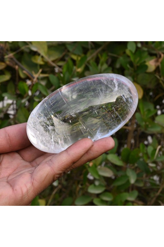 Clear Quartz Worship Lord Shiva Lingam God Shiva Connect with the Divine Energy/White Shiva-lingam for Pooja Room/Meditation& Gift,Healing Crystal Reiki 515gram