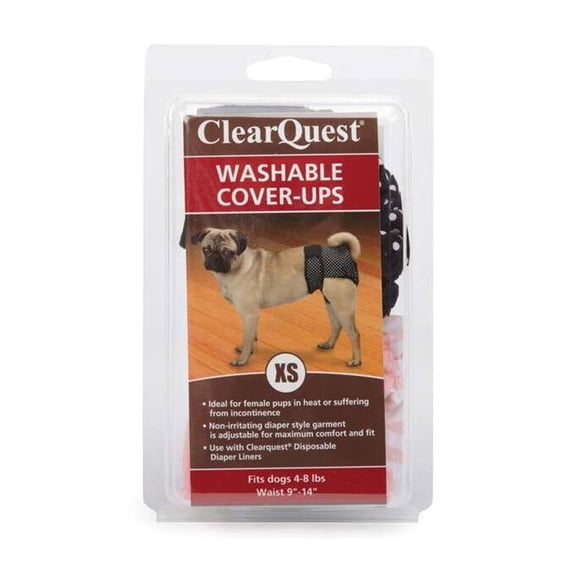Clear Quest CQ Washable Cover-Up XS 2Pk Blk/Pnk