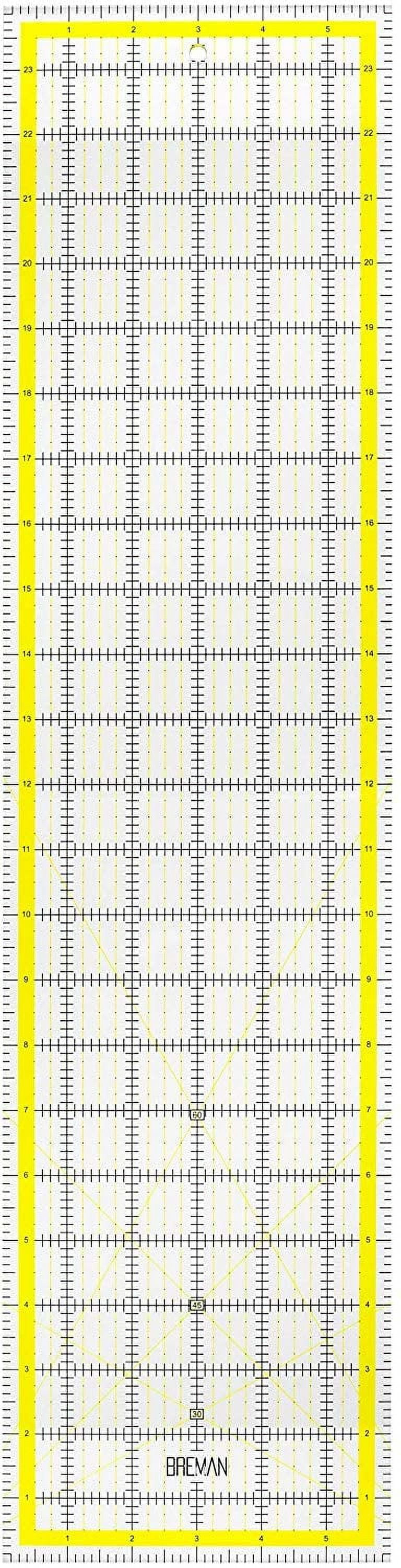 Clear Quilting Ruler 6x24 Inch Clear Sewing Ruler Fabric Cutting Ruler for Quilting Clear