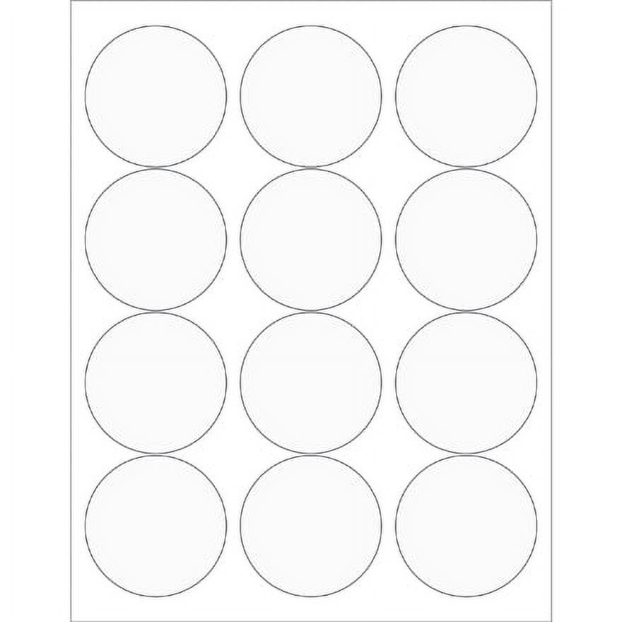 Clear Radiance: 2 1/2" Clear Circle Laser Labels - 1,200 Labels, 12 ...