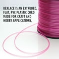 thumbnail image 1 of Rexlace Flat Plastic Lacing – Boondoggle String, Clear Raspberry, 0.092" W, 0.035” Thick, 100 Yd, 1 of 6