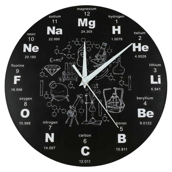 Clear Readable Wall Clock Educational Wall Clock 30cm 12inches Mathematical Clock Decoration Artistic Elements Integration