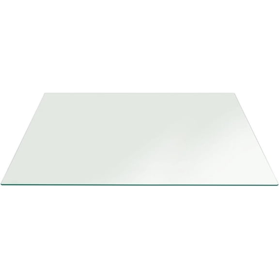 Clear Rectangle Tempered Glass Table Top 24" x 48", 1/4" Thick Flat Polished Edge, Scratch Resistant, Easy Clean Replacement for Dining, Coffee, or Office Tables