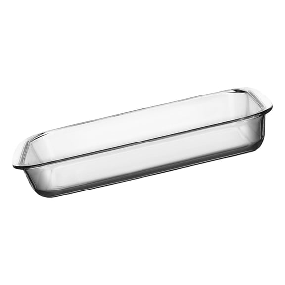 Clear Rectangular Glass Baking Tray for Microwave Oven Use Heat Resistant Borosilicate Easy Storage Container