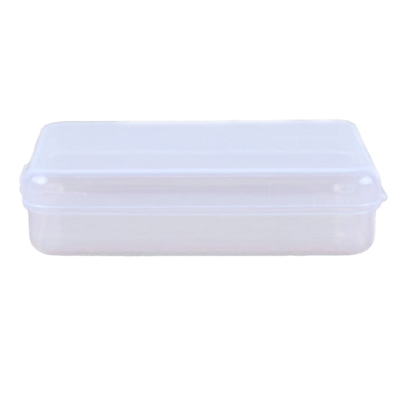 Clear Rectangular Plastic Storage Box, Small Flat Teaching Specimen Container, Durable Transparent Organizer for School Supplies, Crafts, and Small Item Storage.