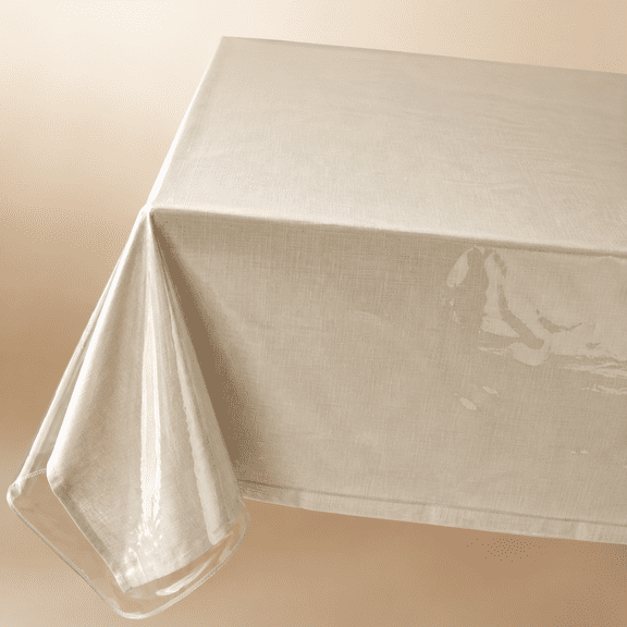 Clear Rectangular Vinyl Tablecloth Protector 70" x 90" Waterproof Stain Resistant