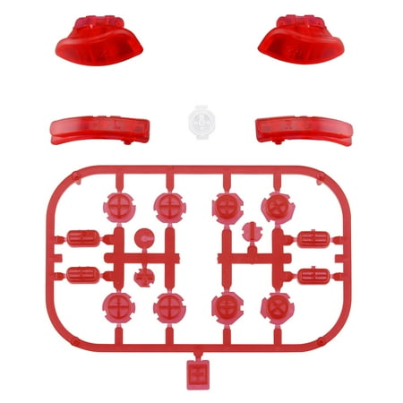 Clear Red ABXY Direction Keys SR SL L R ZR ZL Trigger Buttons w/Tools for Nintendo Switch/OLED