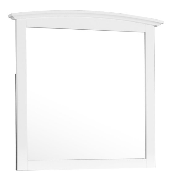 Low Distortion Glass for Vivid Reflection - White Mirror in Farmhouse Bedroom