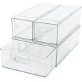 Clear Refrigerator Organizer Bins For Pantry Organization and Food