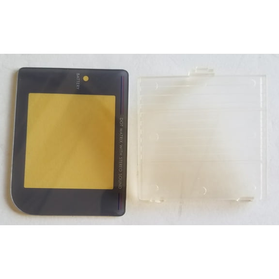 Clear Replacement Battery Cover for the Nintendo Game Boy Original + Screen
